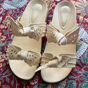 Alexandre Birman Maxi Clarida Ivory Knotted Slide sandals Spring Summer